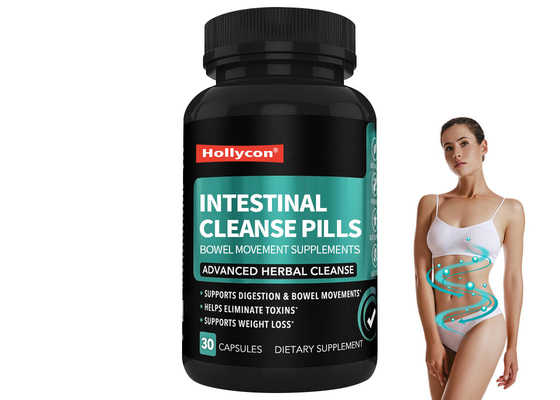 30 Cápsulas Suplementos alimenticios OEM Movimiento intestinal Píldoras para limpiar el intestino