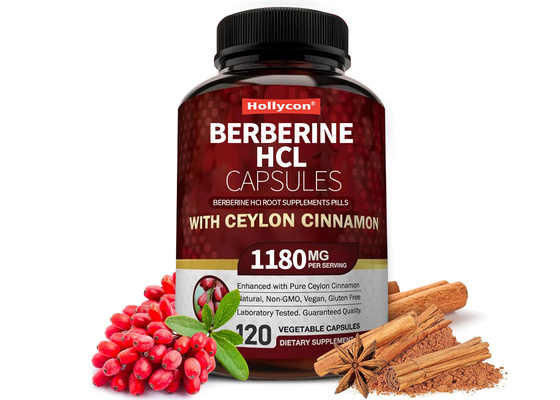 ODM 120pcs cápsulas de berberina HCL para el sistema inmunológico y el control saludable del peso