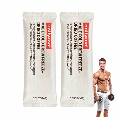 OEM Hombre Cold Brew Café congelado y seco Aumentador de energía Ejercicio masculino de resistencia Aumento de rendimiento Polvo de café instantáneo