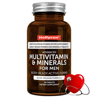 Multivitaminas avanzadas personalizadas para hombres Vitaminas B metiladas MTHFR Suplemento diario de vitaminas y minerales para veganos
