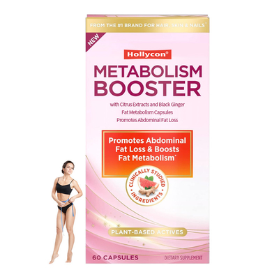 Suplemento para aumentar el metabolismo con extractos de cítricos y jengibre negro Capsulas de metabolismo de grasa promueve la pérdida de grasa abdominal