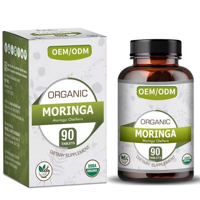 OEM mayorista 1500mg cápsula de hierbas delgadas Moringa Oleifera tabletas para la quema de grasa