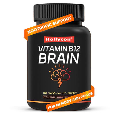 Apoyo OEM Vitaminas vitales Suplementos cerebrales para la memoria Vitamina B12 Cápsulas cerebrales