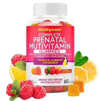 OEM DHA Folato Vitamina B C D Para el apoyo fetal y neuronal Embarazo Gomitas prenatales
