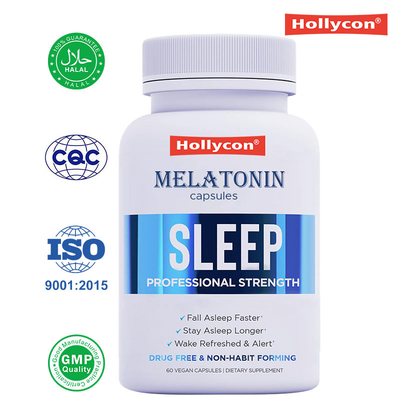 Suministrador Cápsulas de melatonina Ayuda para dormir para adultos Promueven el suplemento de sueño con glicinato de magnesio