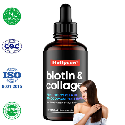 OEM de aumento del cabello gota el suplemento de colágeno apoya el crecimiento del cabello