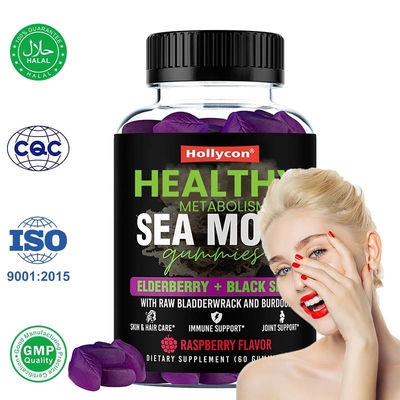 Gumas de musgo marino para el cabello fuerte Musgo marino irlandés para el apoyo inmunológico