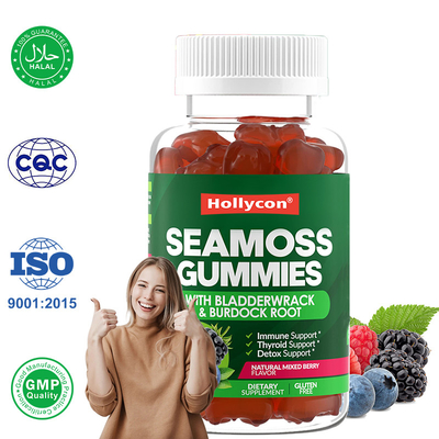 Goma de musgo de mar irlandés 1000mg Bladderwrack Goma de musgo de mar para el apoyo digestivo