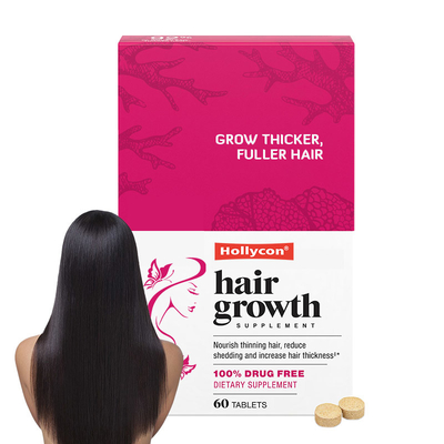 En stock, comprimidos para el crecimiento del cabello Vivisc Suplemento para el crecimiento del cabello Crecer más grueso Cabello más pleno