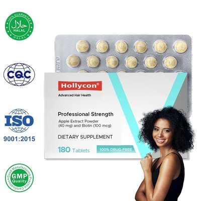 Suplemento para el crecimiento del cabello 100mcg Biotina comprimidos para el crecimiento del cabello para prevenir la pérdida del cabello