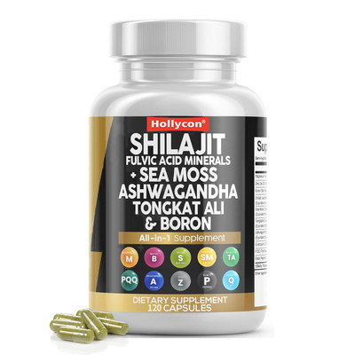 Shilajit de hierbas naturales 30 porciones 2 cápsulas por porción