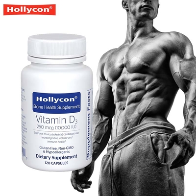 Suplemento de vitamina D3 en cápsulas para la salud ósea, inmunidad y absorción de calcio