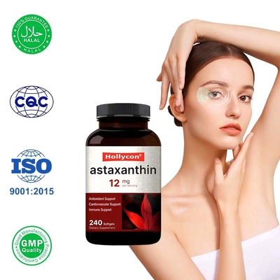 Suplemento de astaxantina OEM para la salud ocular, hidratación de la piel y apoyo articular