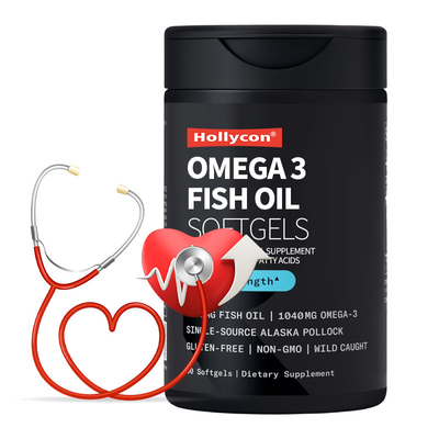 Omega 3 de aceite de pescado personalizado sin eructos apoyan la salud cardiovascular