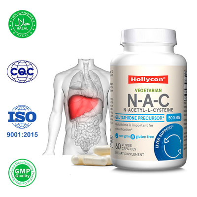 Suplemento de N-acetilcisteína para aumentar el glutatión y la desintoxicación hepática
