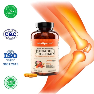 Cápsulas de curcumina con bioperina para la salud articular