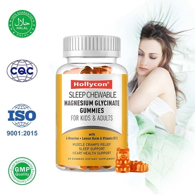 Glicinato de Magnesio Gummies Suplemento de apoyo al sueño y relajación muscular