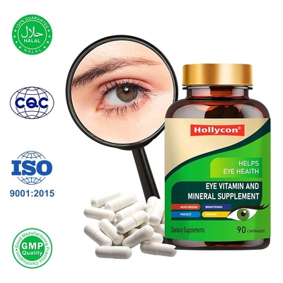 Las cápsulas de vitaminas para los ojos apoyan la salud de los ojos con antioxidantes y luteína