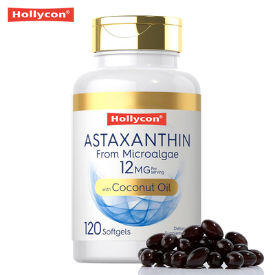 Geles blandos de astaxantina con aceite de coco para mejorar la absorción