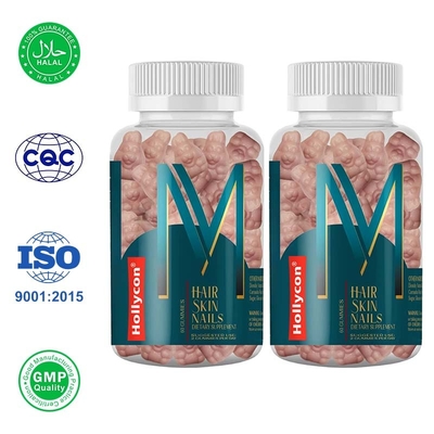 Piel, piel y uñas gomas para el cabello más fuerte uñas y piel brillante