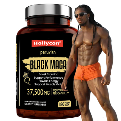 Las cápsulas de raíz de maca para aumentar la resistencia 750 mg extracto de maca negra para proporcionar energía
