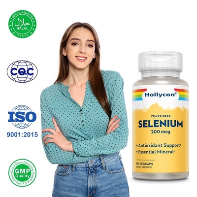 Capsulas de selenio de fábrica libre de levaduras el selenio apoya la salud de la glándula tiroides