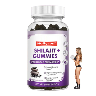 Shilajit suplemento de fábrica gomas para aliviar el estrés vitalidad energía