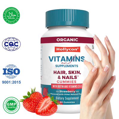Suplemento vitamínico de marca privada Biotina gomas apoyan el cuidado de la piel La fuerza de las uñas
