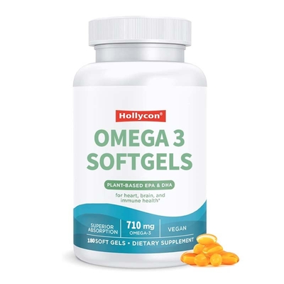 Aceite de algas vegano de Omega 3 de alta calidad para la salud del corazón y el cerebro