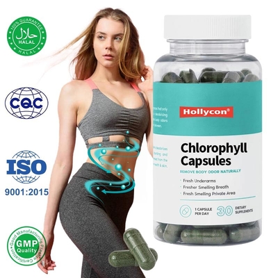 Cápsulas de clorofila para la desintoxicación, digestión, salud intestinal, refuerzo de la energía de la piel