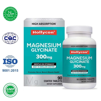 Compras al por mayor de Glicinato de Magnesio Tabletas Apoyan la Salud Muscular de los Huesos Nerviosos
