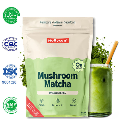 Fábrica de hongos orgánicos Matcha en polvo Apoyo enfoque energía digestión Salud