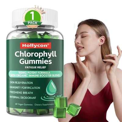 Proveedor Chlorophyll Gummies para respirar fresco, apoyo inmunológico y digestivo