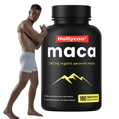 Capsulas de raíz de maca 2100mg Mezcla orgánica de raíz de maca para proporcionar energía Capsulas de maca