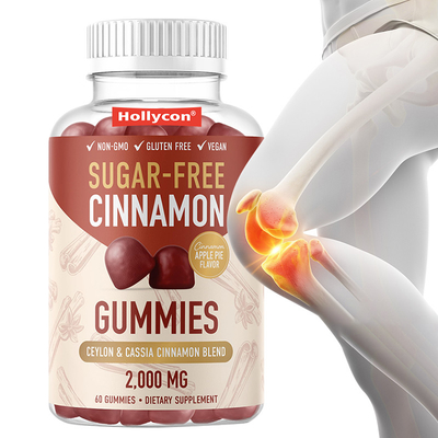 Gumias de canela sin azúcar 1000 mg Gumias de extracto de canela de Ceilán para apoyar el sistema inmunológico