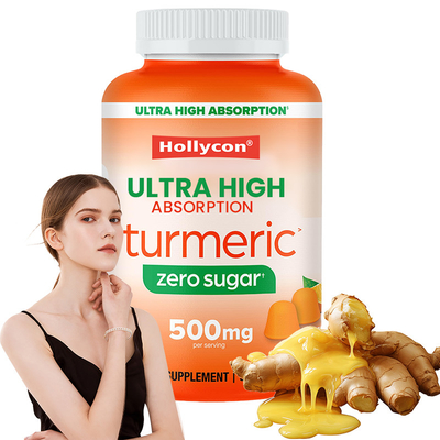 OEM Gummies de cúrcuma sin azúcar para el apoyo óseo Gummies de extracto complejo de cúrcuma