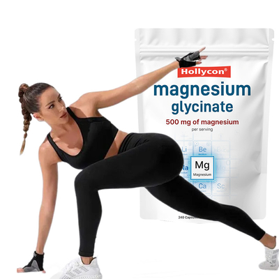 Glicinato de magnesio cápsulas de apoyo calma cápsulas de magnesio alivio muscular