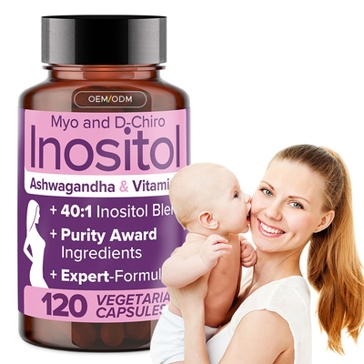 OEM Myo-inositol y D-Chiro Suplemento de inositol para mujeres Cápsulas de inositol