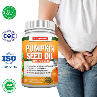 Aceite de semilla de calabaza de fábrica Softgels cabello salud de las articulaciones de la próstata Omega-3 Suplemento de ácidos grasos esenciales