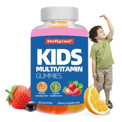 Gumas multivitamínicas OEM con vitamina D para el músculo óseo y el apoyo inmunológico Gumas de vitaminas masticables para niños Gumas multivitamínicas