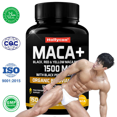 Polvo de raíz de maca orgánica personalizada cápsulas de maca píldoras de energía suplemento de humor