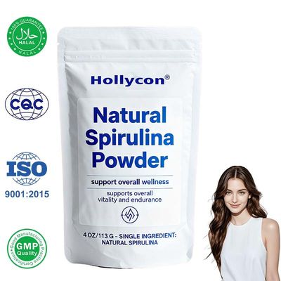 Espirulina en polvo fabricada en fábrica 4 oz (113 g), súper alimento natural de origen vegetal, rico en proteínas, hierro y B12 para energía, inmunidad y desintoxicación, batidos y jugos, vegano, no transgénico, sin aditivos, fórmula personalizada
