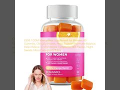Suplemento de menopausia OEM / ODM para mujeres, 60 gomitas, clínicamente probado, ayuda a mantener el equilibrio hormonal, ayuda a aliviar 12 síntomas de la menopausia: sofocos, sudores nocturnos, cambios de humor y más